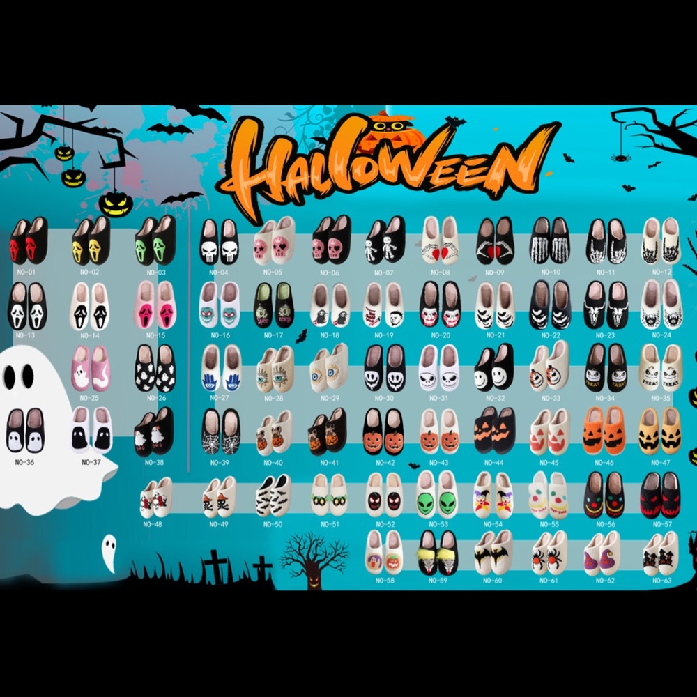 Stylish Women's, Man, Kids Halloween Slippers